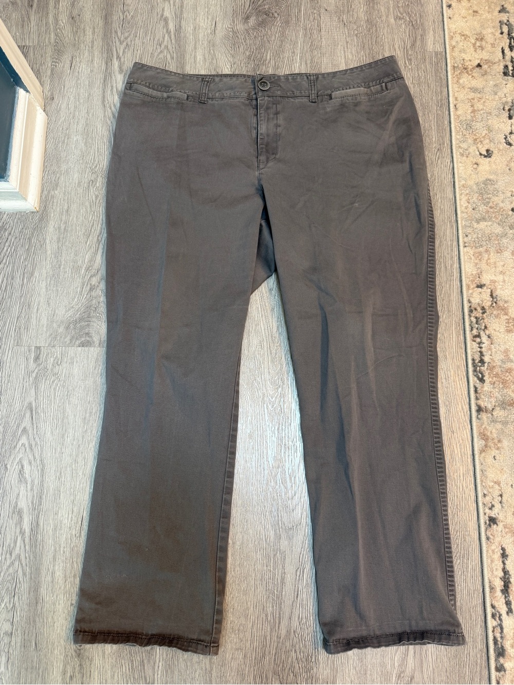 Lane Bryant Womens Jeans Size 22 Average Gray Denim Straight Stretch High-Rise